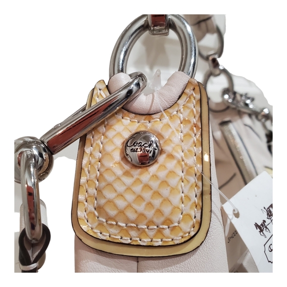 NWT Coach Kristin Spectator Bag Leather Exotic Croc Embossed Off White $… - Picture 11 of 14